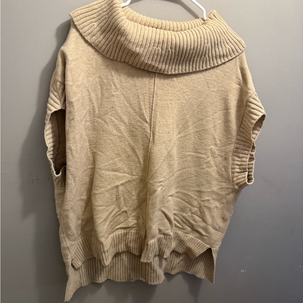 Moth Beige Cowl Neck Sweater